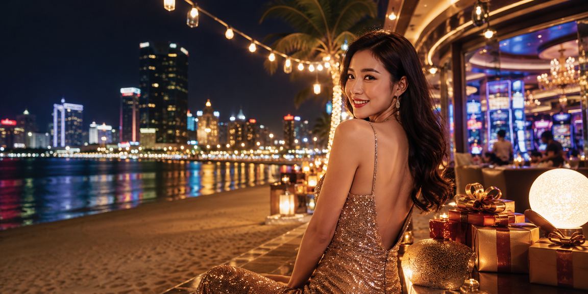 Khung cảnh bãi biển Đà Nẵng với người dùng trải nghiệm nền tảng cá cược trực tuyến trên thiết bị di động
