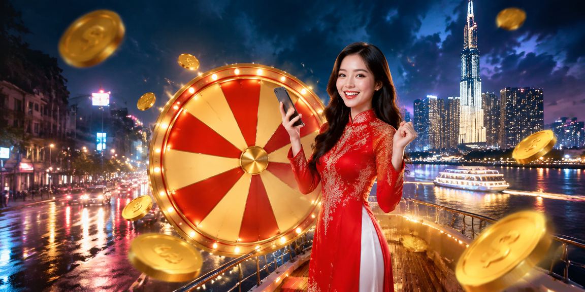 Phụ nữ mặc áo dài tham gia rút thăm may mắn tại Hồ Chí Minh với không khí sôi động